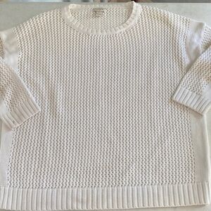 J. Crew Cream Crewneck Knit Sweater